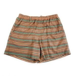 Columbia PFG Men's Backcast Water‎ Shorts 100% Nylon Fishing Orange Stripe Large